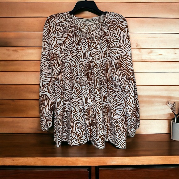 Tucker Silk Blend Button Front Top - Picture 1 of 4